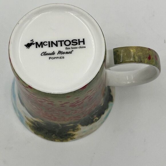 McIntosh Fine Bone China Claude Monet Poppies Java Coffee Mug - Picture 7 of 7